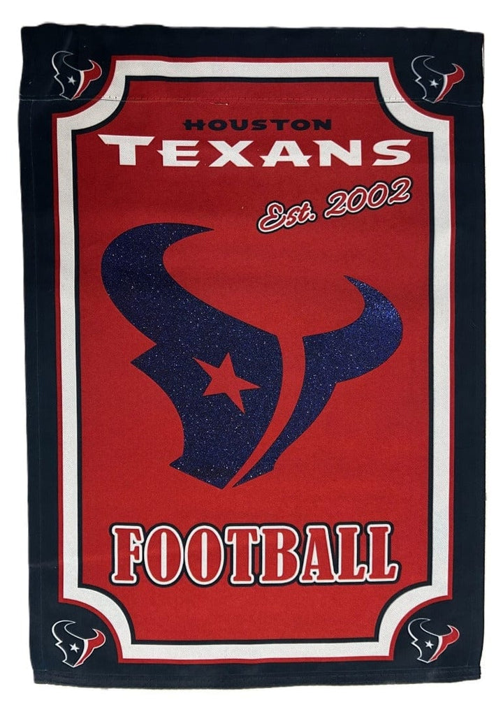 Houston Texans Football Garden Flag 2 Sided Sparkle heartlandflags