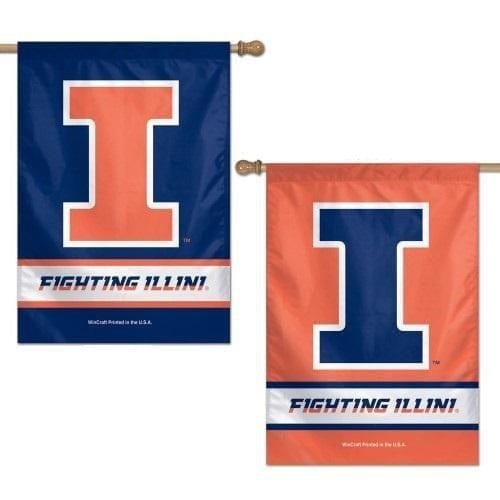 Illinois Fighting Illini 2 Sided House Flag Two Designs heartlandflags