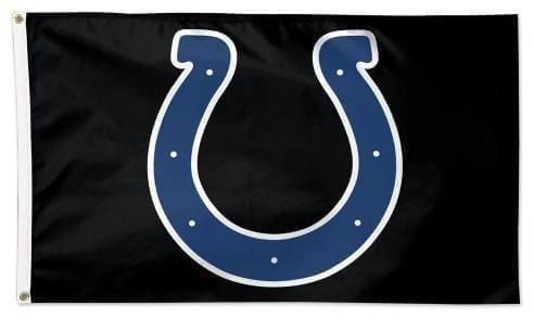 Indianapolis Colts Flag 3x5 Logo Black 2 Sided heartlandflags