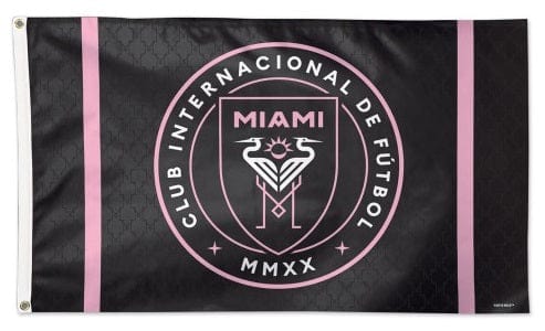 Inter Miami CF Flag 3x5 Soccer MLS Black Pink heartlandflags