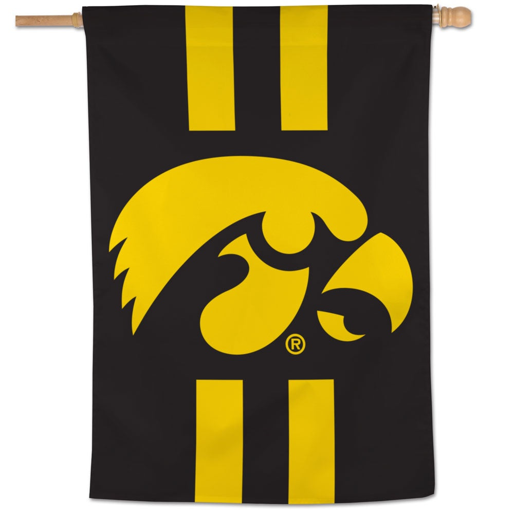 Iowa Hawkeyes Banner Vertical Stripe heartlandflags