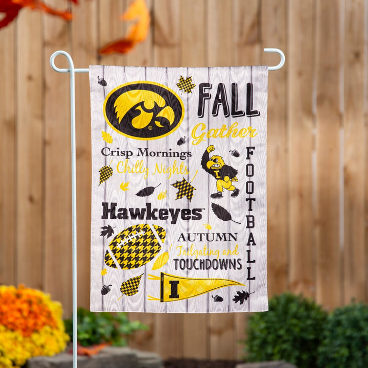 Iowa Hawkeyes Fall Garden Flag 2 Sided heartlandflags