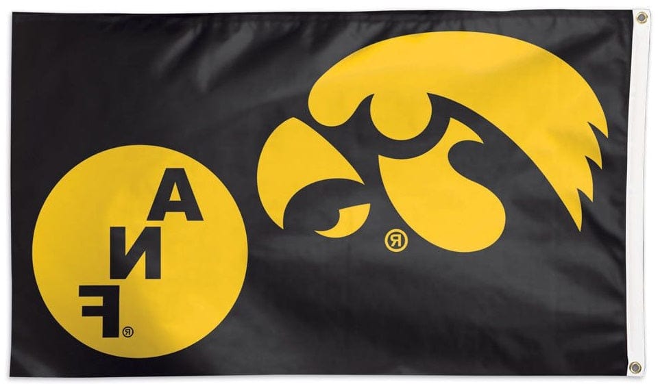 Iowa Hawkeyes Flag 3x5 ANF Logo heartlandflags