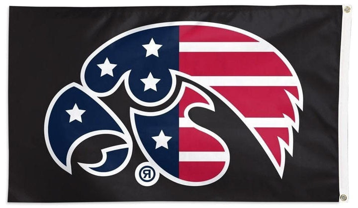 Iowa Hawkeyes Flag 3x5 Patriotic Logo heartlandflags