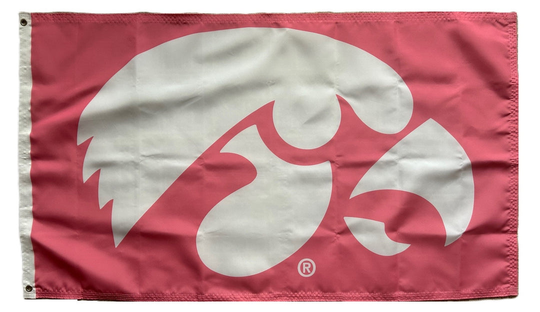 Iowa Hawkeyes Flag 3x5 Pink heartlandflags