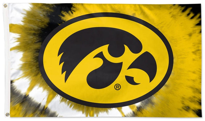 Iowa Hawkeyes Flag 3x5 Tie Dye Peace heartlandflags