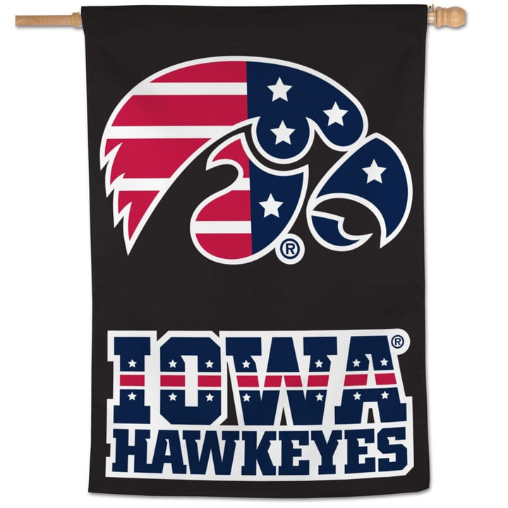 Iowa Hawkeyes Flag Patriotic House Banner heartlandflags