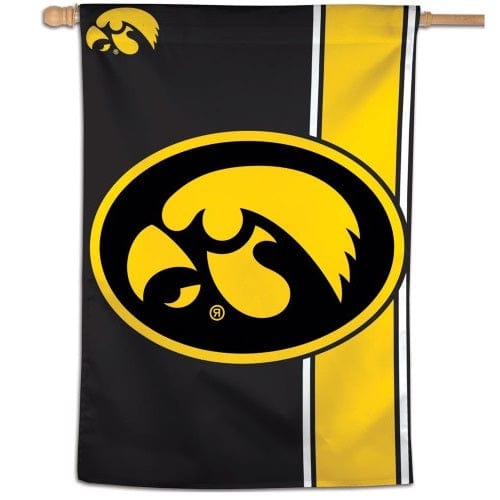 Iowa Hawkeyes Flag Striped House Banner heartlandflags