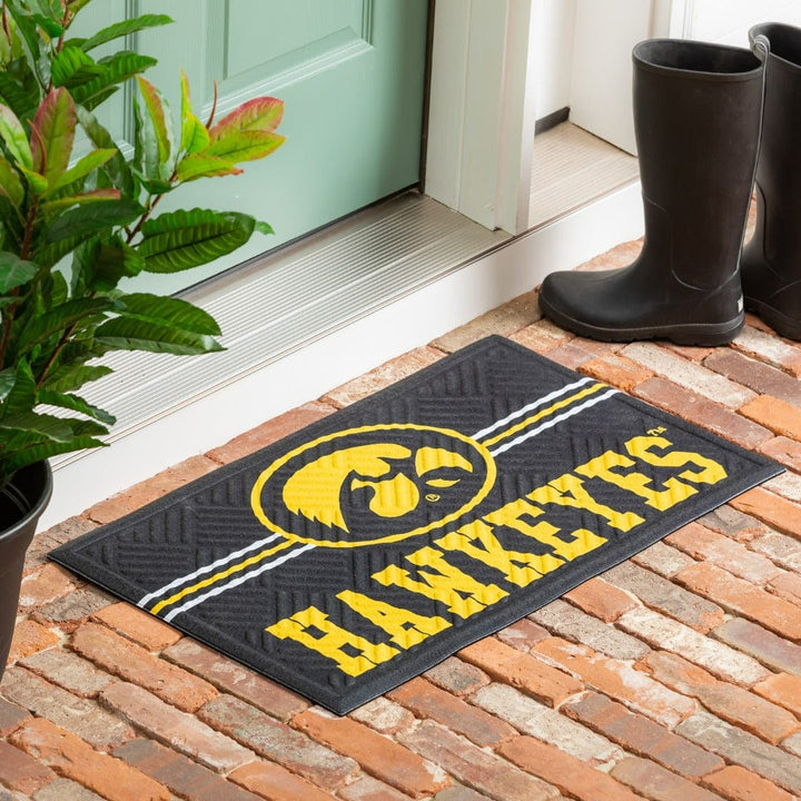 Iowa Hawkeyes Floor Mat Embossed Cross Hatch heartlandflags