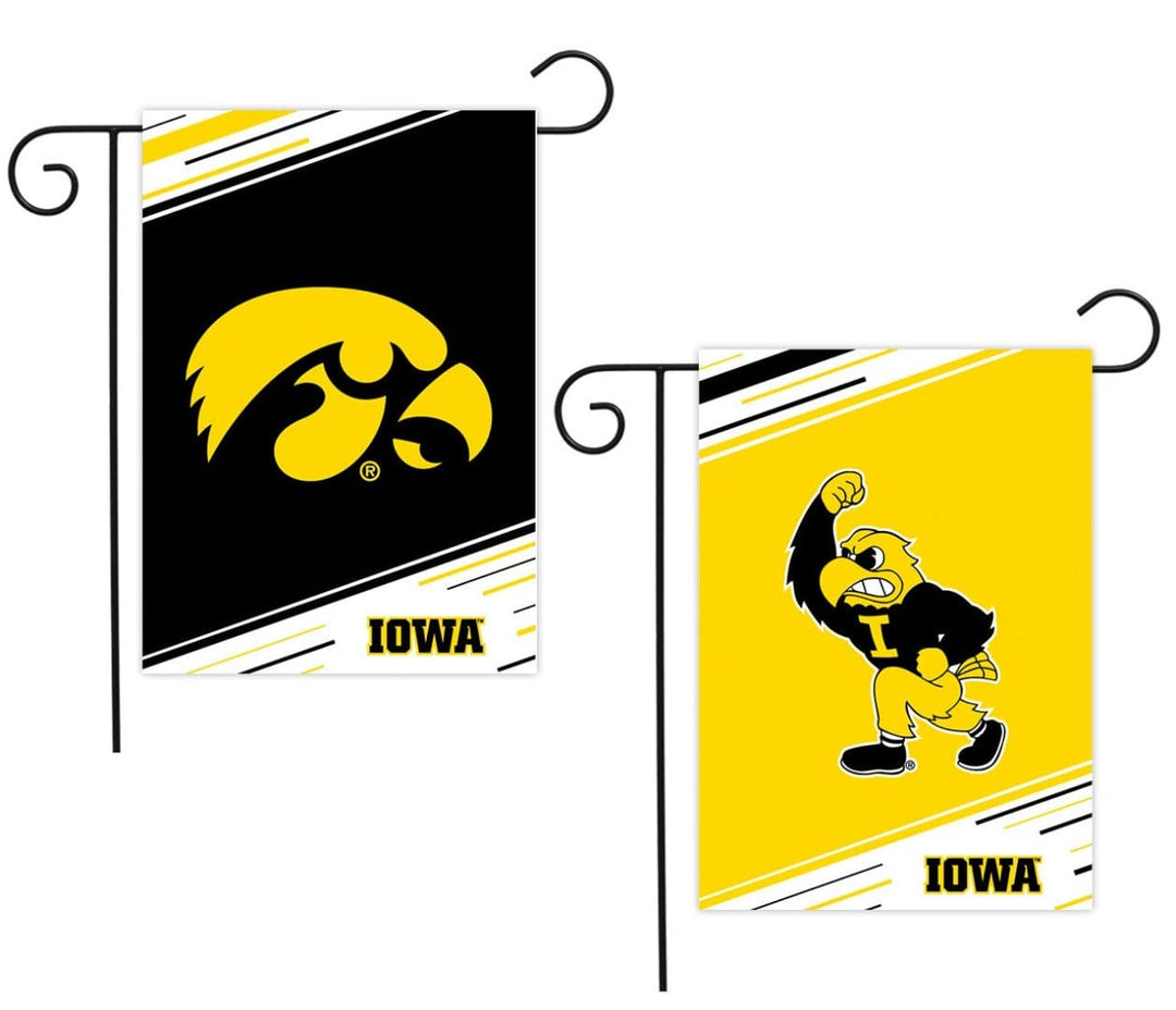 Iowa Hawkeyes Garden Flag 2 Sided Fighting Herky heartlandflags