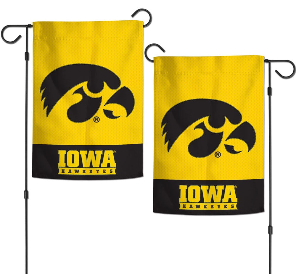 Iowa Hawkeyes Garden Flag Embroidered 2 Sided heartlandflags