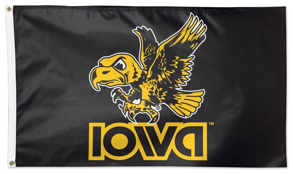 Iowa Hawkeyes Retro 3x5 Flag 2 Sided heartlandflags