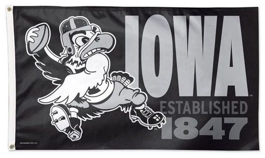 Iowa Hawkeyes Vintage 1847 Logo 3x5 Flag heartlandflags