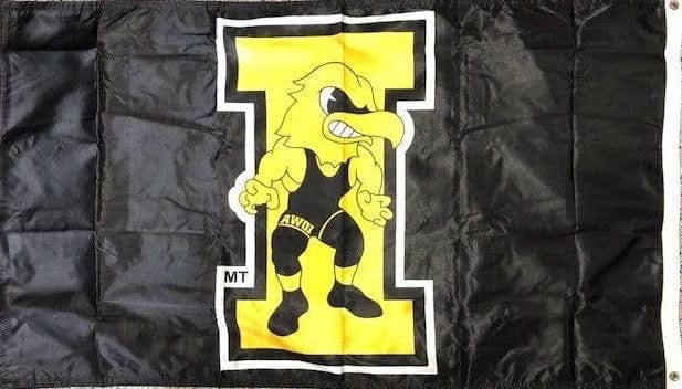 Iowa Hawkeyes Wrestling Flag 3x5 heartlandflags