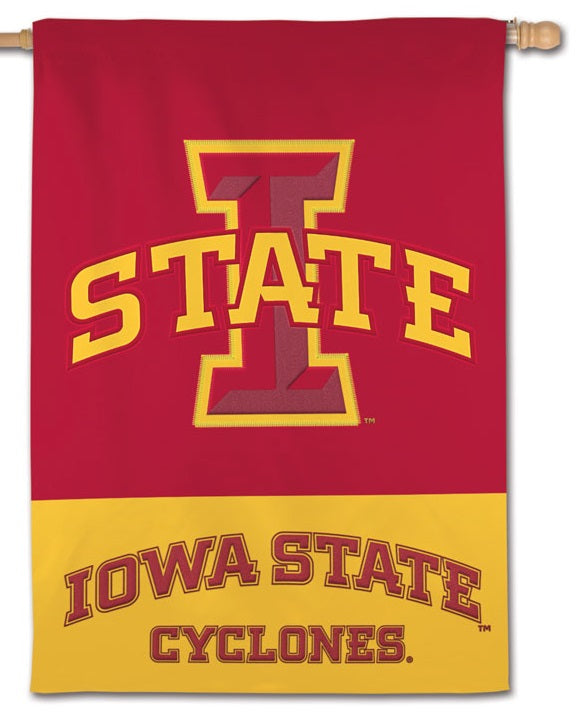 Iowa State Applique Banner 2 Sided heartlandflags