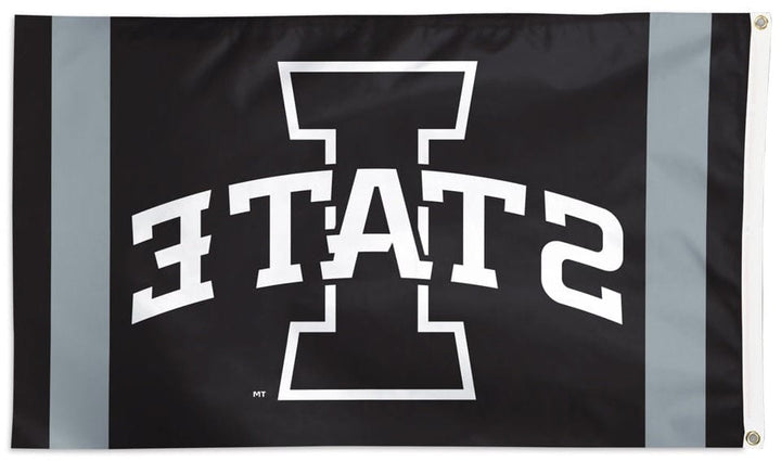 Iowa State Cyclones Flag 3x5 Black White heartlandflags