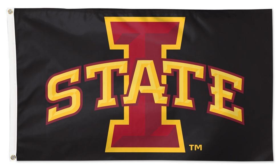 Iowa State Flag 3x5 I State Logo on Black 2 Sided heartlandflags