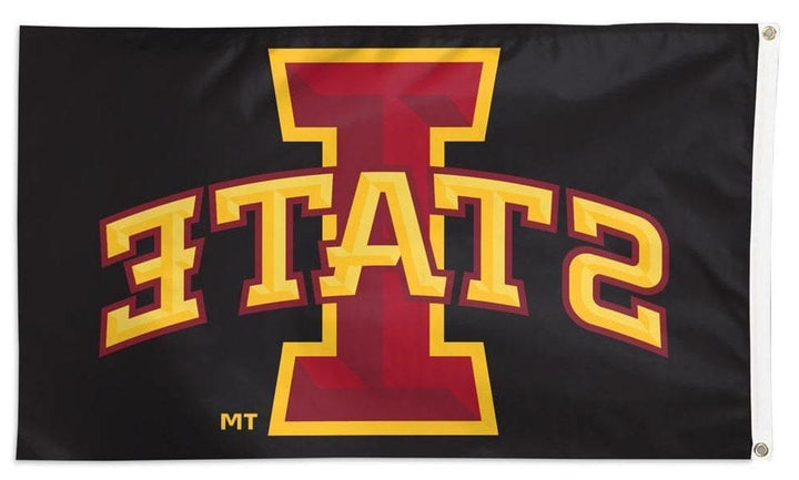 Iowa State Flag 3x5 I State Logo on Black heartlandflags