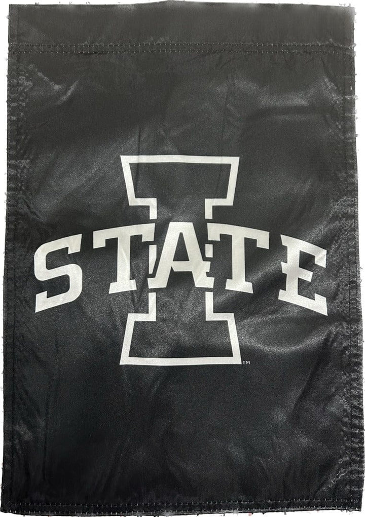 Iowa State Garden Flag 2 Sided Black White Logo heartlandflags