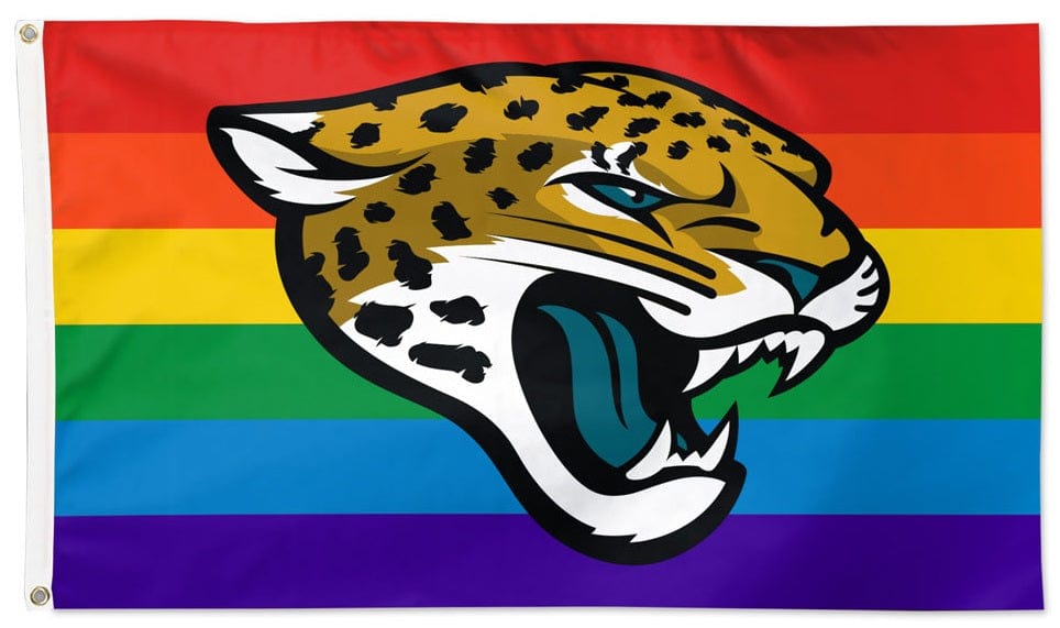 Jacksonville Jaguars Flag 3x5 Pride Rainbow heartlandflags