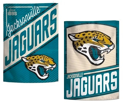 Jacksonville Jaguars Garden Flag 2 Sided Retro Logo heartlandflags