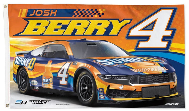 Josh Berry Flag 3x5 Sunny D 2024 Race Car heartlandflags