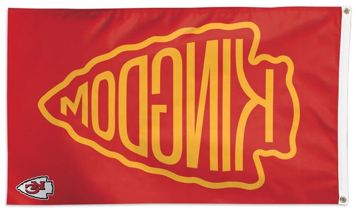 Kansas City Chiefs Arrowhead Kingdom Flag 3x5 heartlandflags