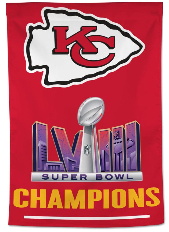 Kansas City Chiefs Banner Super Bowl LVIII Champions heartlandflags