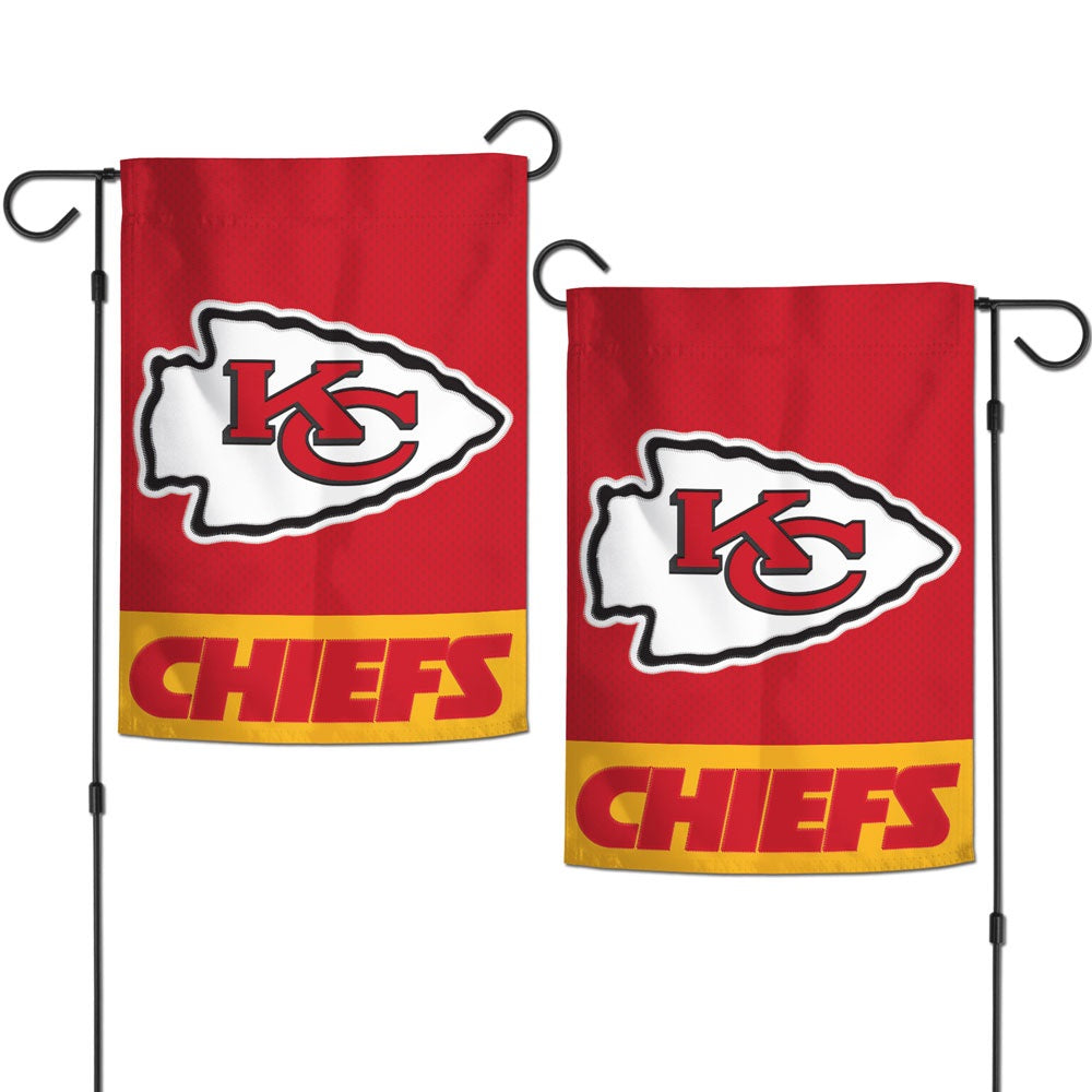 Kansas City Chiefs Garden Flag 2 Sided Embroidered heartlandflags