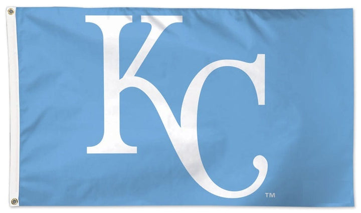 Kansas City Royals Flag 3x5 KC Logo Light Blue heartlandflags