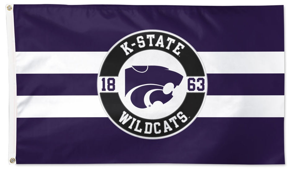 Kansas State Applique Flag 2 Sided 3x5 heartlandflags