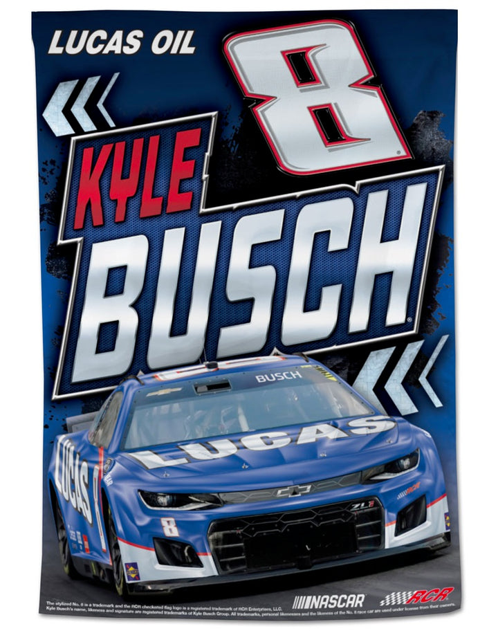 Kyle Busch Banner Lucas Oil Race Car 2025 heartlandflags