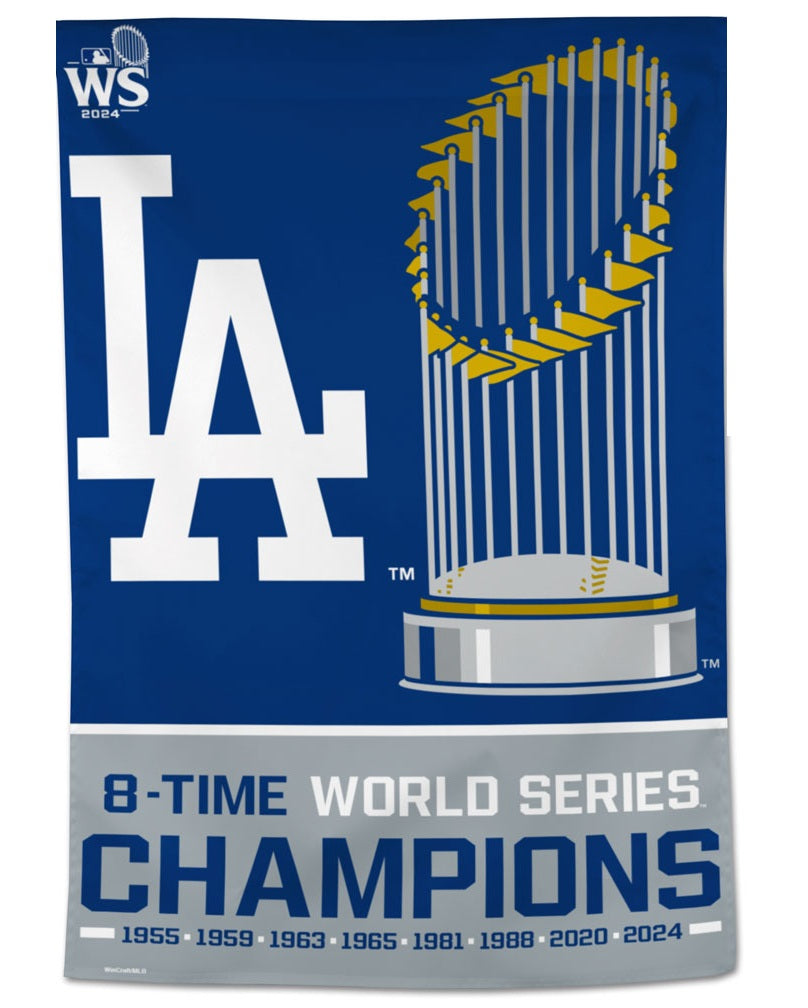 LA Dodgers Banner 8-Time World Series Champions heartlandflags