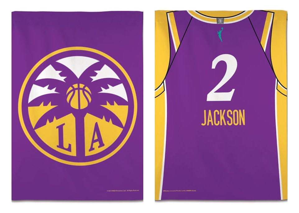 LA Sparks Banner 2 Sided Rickea Jackson heartlandflags