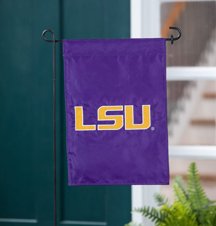 LSU Tigers Garden Flag 2 Sided Applique Logo heartlandflags