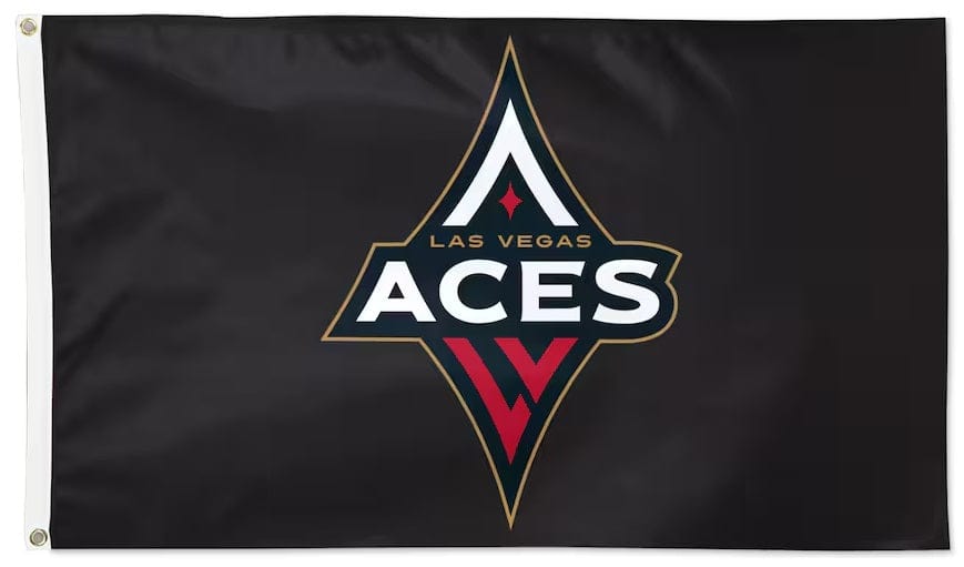 Las Vegas Aces Flag 3x5 Black 2 Sided heartlandflags