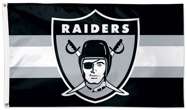 Las Vegas Raiders Flag 3x5 Retro Logo heartlandflags