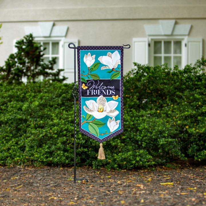 Leopard Magnolia Welcome Long Garden Flag 2 Sided XL heartlandflags