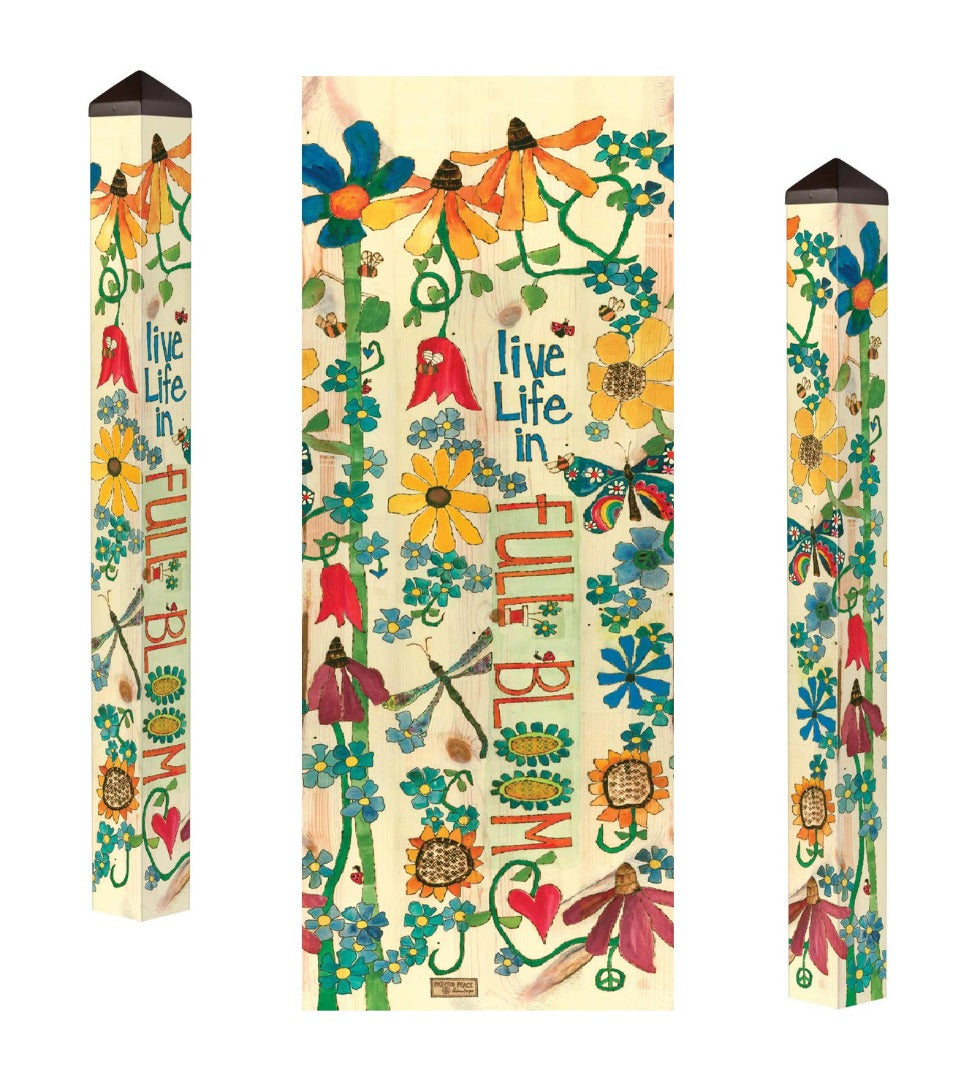 Life In Full Bloom Art Pole 60 Inches heartlandflags