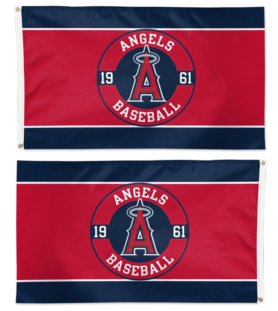 Los Angeles Angels Embroidered Flag 2 Sided 3x5 heartlandflags