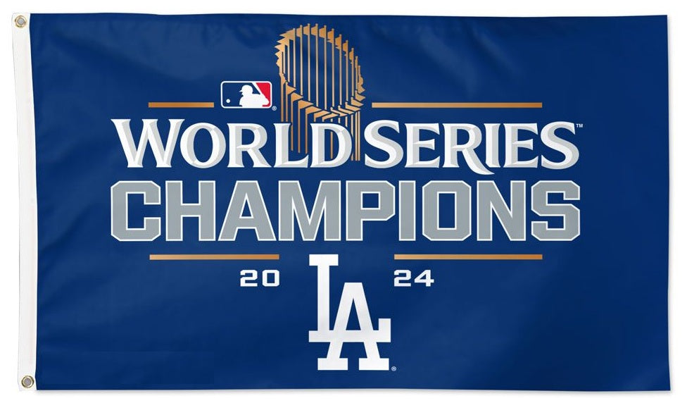 Los Angeles Dodgers 2024 World Series Champions 2 Sided 3x5 heartlandflags