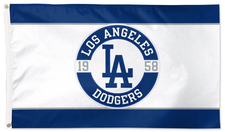 Los Angeles Dodgers Embroidered Flag 2 Sided heartlandflags