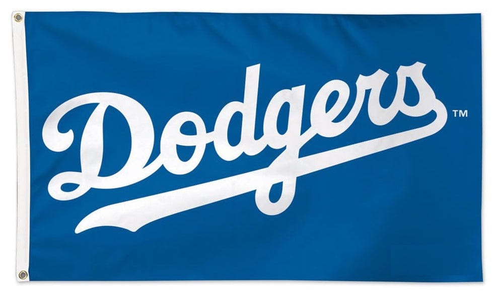 Los Angeles Dodgers Flag 3x5 Wordmark 2 Sided heartlandflags