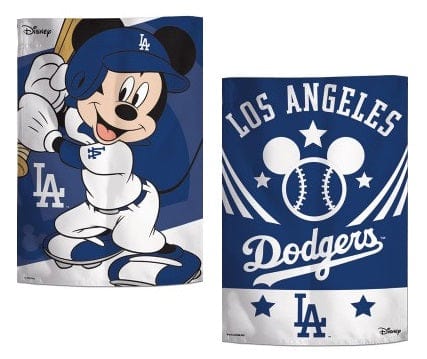 Los Angeles Dodgers Garden Flag 2 Sided Mickey Mouse heartlandflags