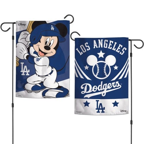 Los Angeles Dodgers Garden Flag 2 Sided Mickey Mouse heartlandflags