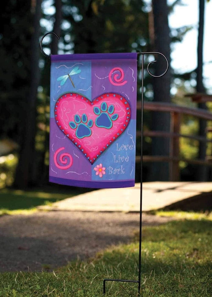 Love Live Bark Garden Flag Heart Dragonfly heartlandflags