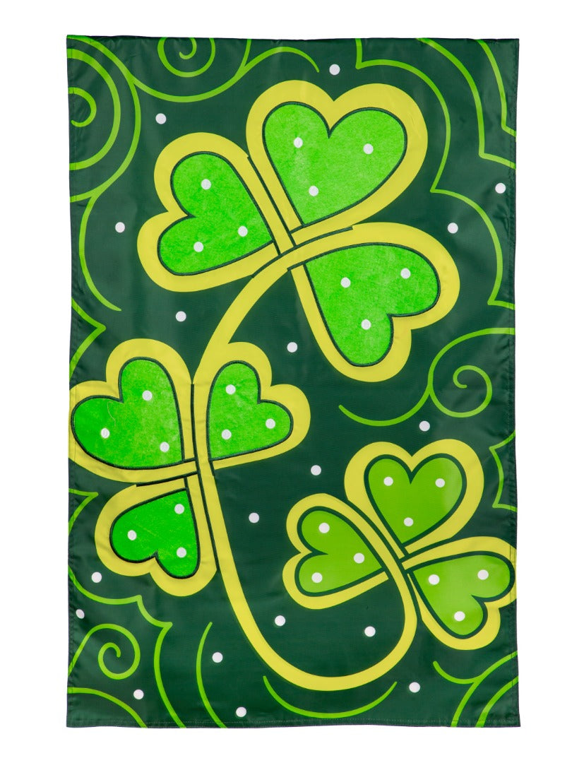 Lucky Clovers Banner 2 Sided heartlandflags