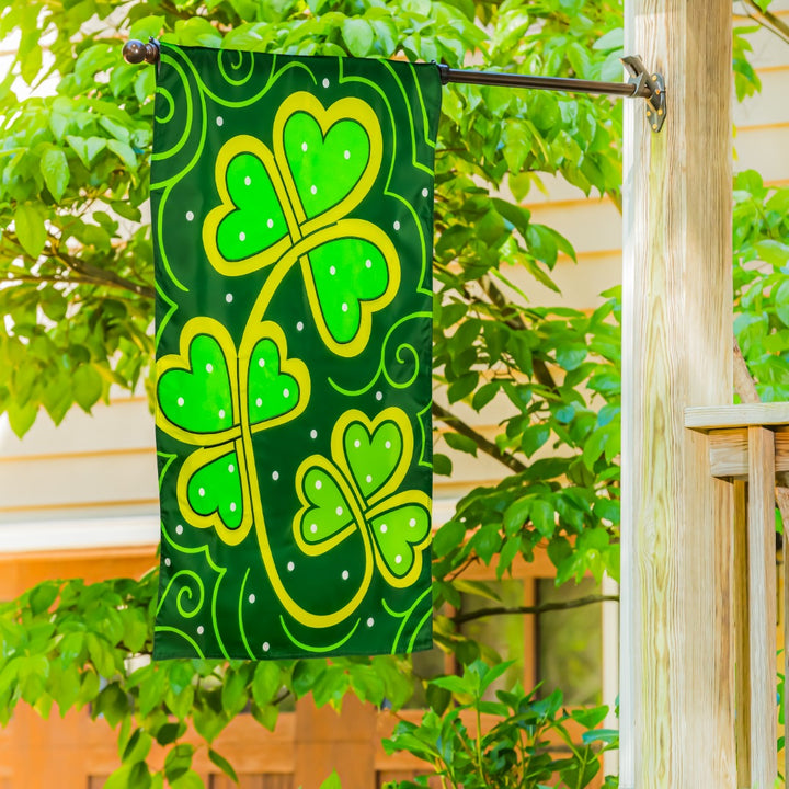 Lucky Clovers Banner 2 Sided heartlandflags