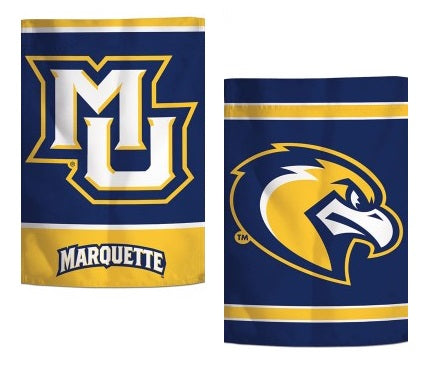 Marquette University 2 Sided Garden Flag Double Logo heartlandflags