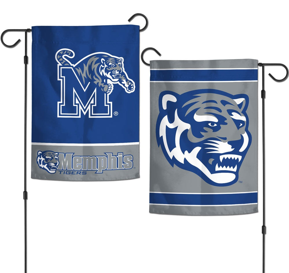 Memphis Tigers Garden Flag 2 Sided Logo heartlandflags